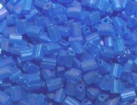 50g 5x4x2mm Transparent Matte Iris Sapphire Tile Beads